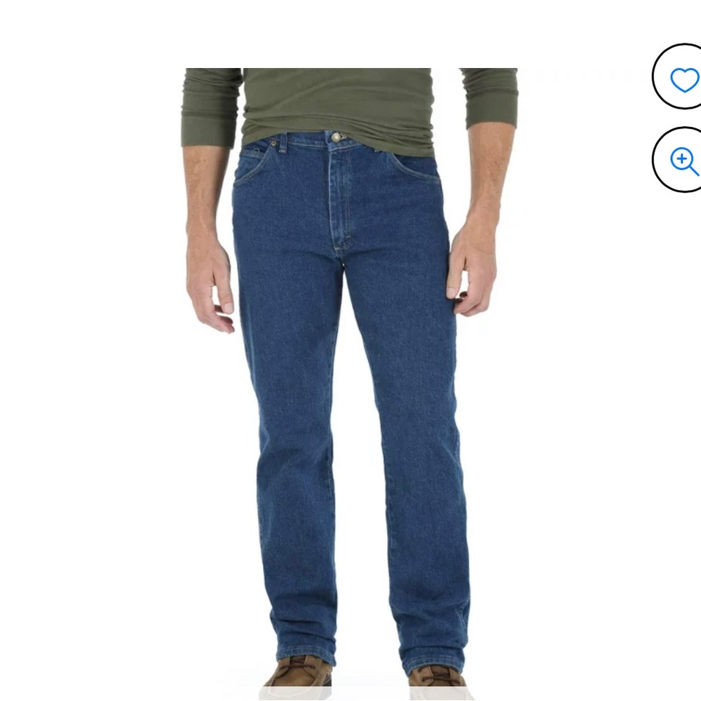 Men’s Wrangler Regular Fit Jeans Comfort Flex Waistband 36x29